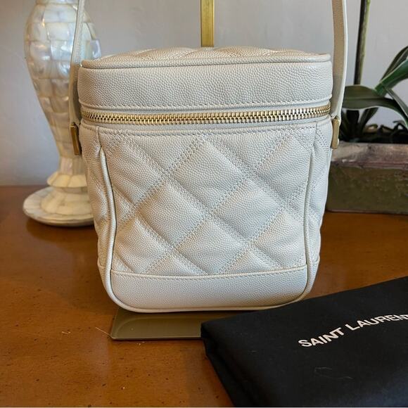 LIKE NEW Saint Laurent 80s Vanity YSL Crossbody Bag in Quilted Grained Leather - Picture 2 of 14
